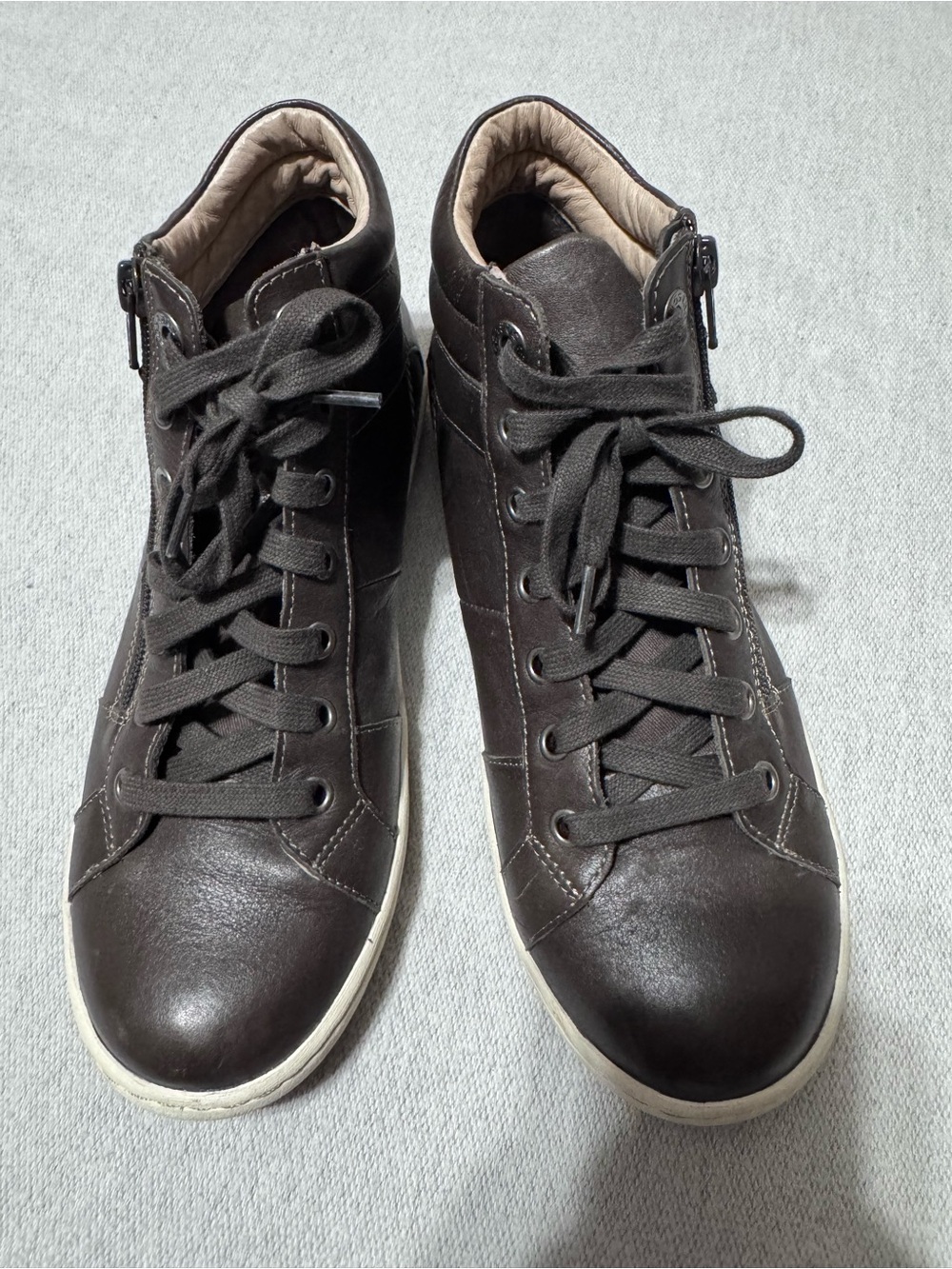 Taos Footwear Black High-Top Lace-Up Sneakers with Side Zip - Picture 5 of 5